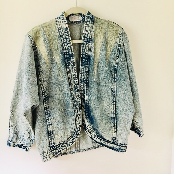 Opal Jackets & Blazers - Opal Acid Wash Jean Jacket Embellishments